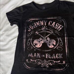 Zion Rootswear Black Johnny Cash Graphic Tee